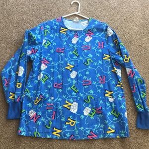 SMALL Nurse Scrub Jacket EUC